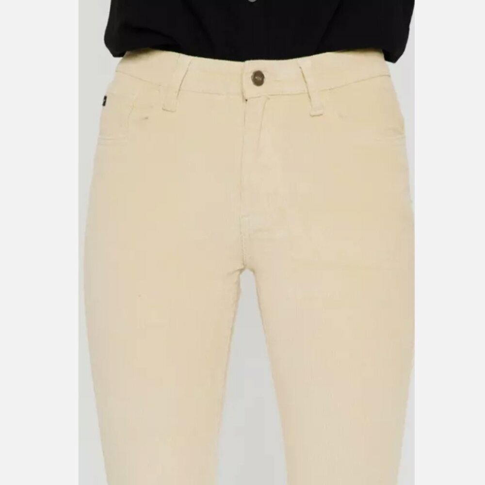 KanCan Lupe‎ High Rise Corduroy Pants Jeans Womens 9/28 Beige Ankle Crop - Picture 3 of 12